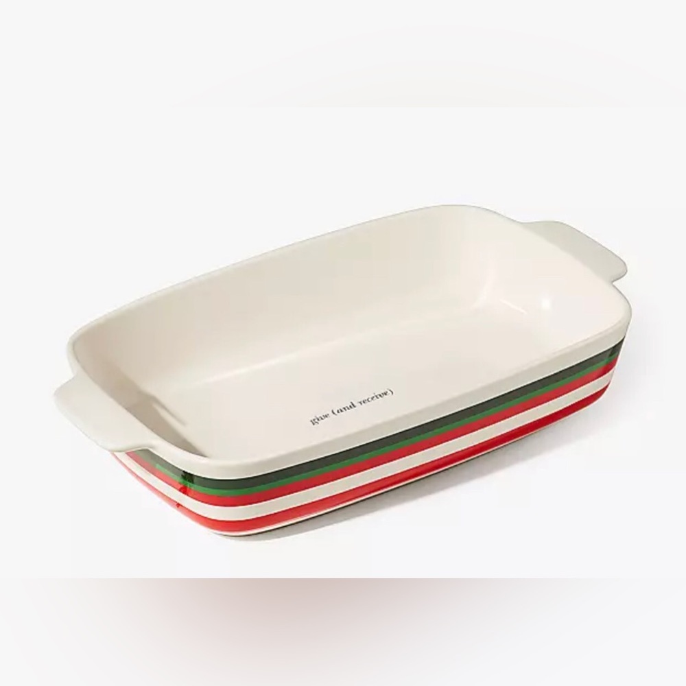 Kate Spade Merry Bright Holiday Collection stonewear rectangular baking dish
